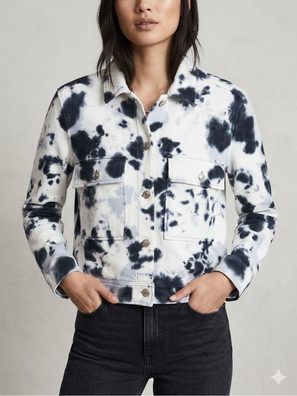 Rails Steffi Tie Dye Sweatshirt Knit Jacket Women's Size Small